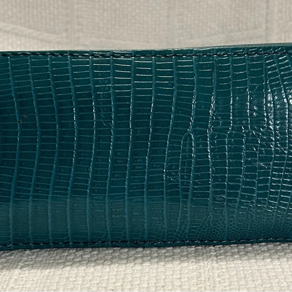 BETSEY JOHNSON Teal Crossbody Bag with Textured Finish